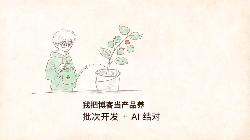 我把博客当产品养：批次开发 + AI 结对